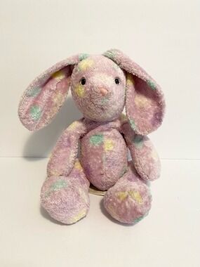 Vintage Carlton Cards Purple Bunny Plush Jellybean Polka Dot Stuffed Animal Toy
